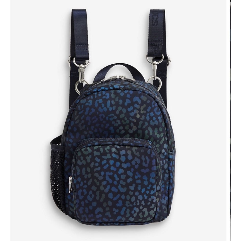 Fabletics Mini Sport‎ Backpack Heatmap Leopard/Deep Navy NWT in packaging